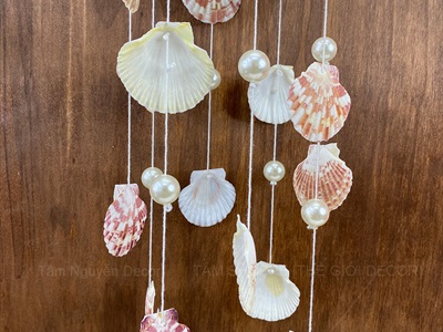 Chuông gió vòng mây sò ngọc [Tự nhiên - không mùi] D45cm CHUONGGIO-03